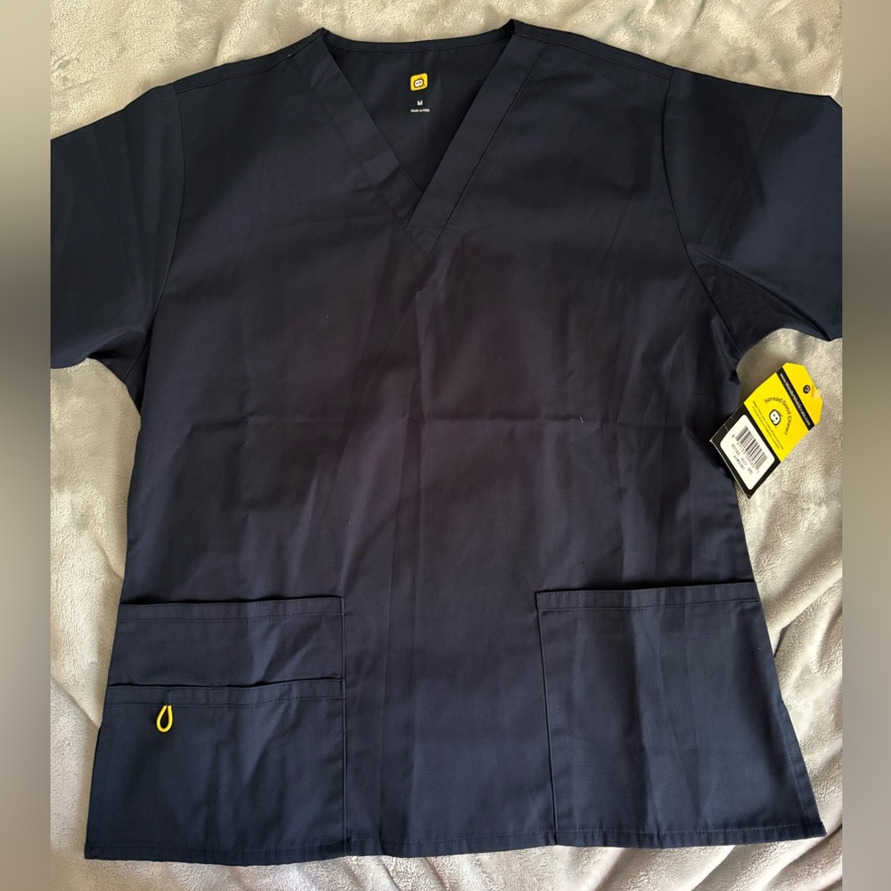 WonderWink Dark Blue Scrub Top